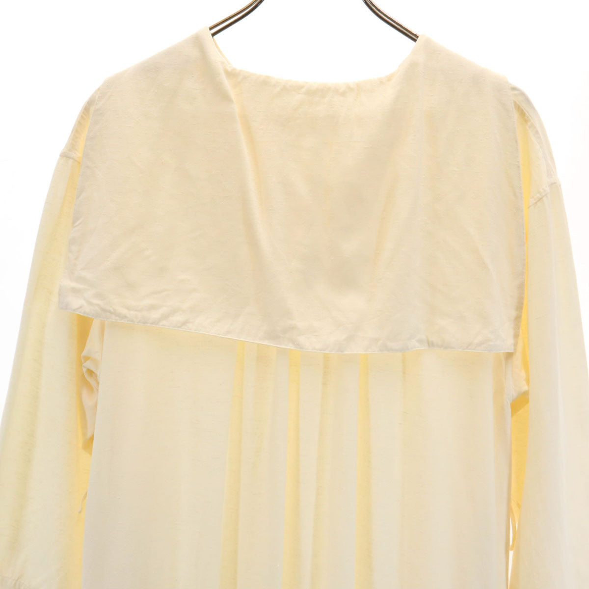 ライト 日本製 長袖 セーラーカラー ロングワンピース 1 アイボリー レディース