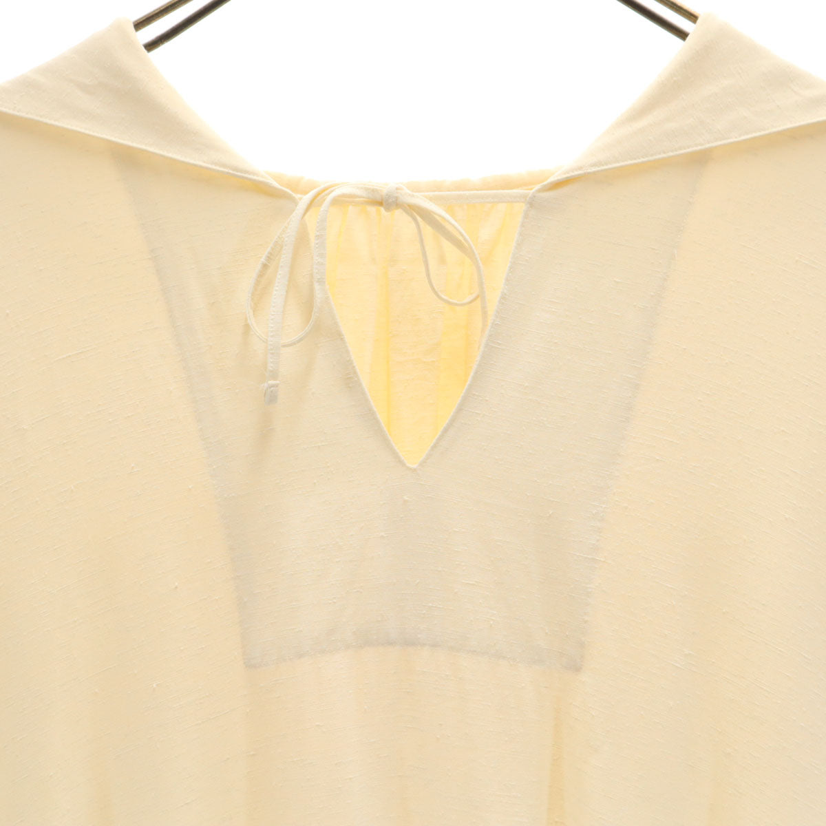 ライト 日本製 長袖 セーラーカラー ロングワンピース 1 アイボリー レディース