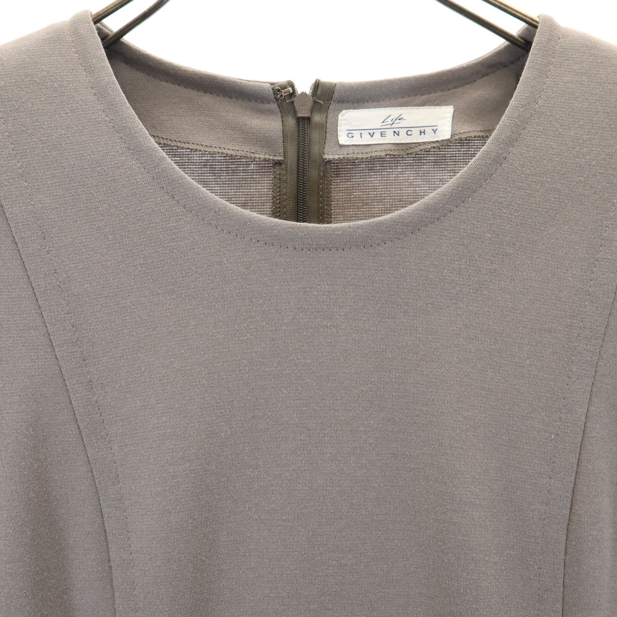 ジバンシィ ライト 90s オールド 長袖 ワンピース 9 グレー レディース