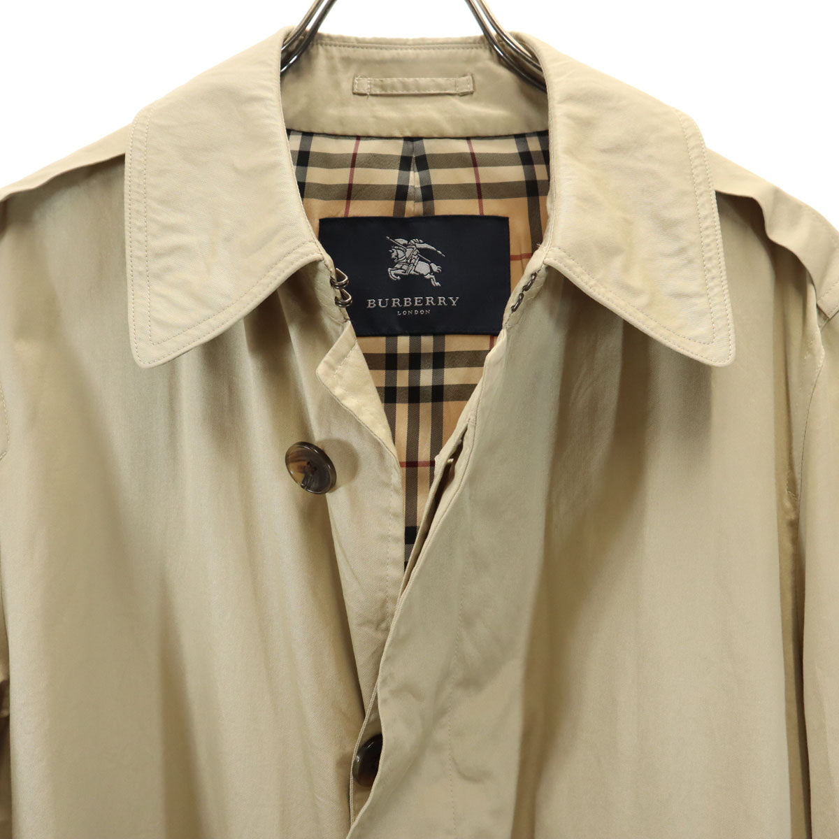 BURBERRY LONDON バーバリーロンドン 日本製 ステンカラーコート M ベージュ 三陽商会 メンズ