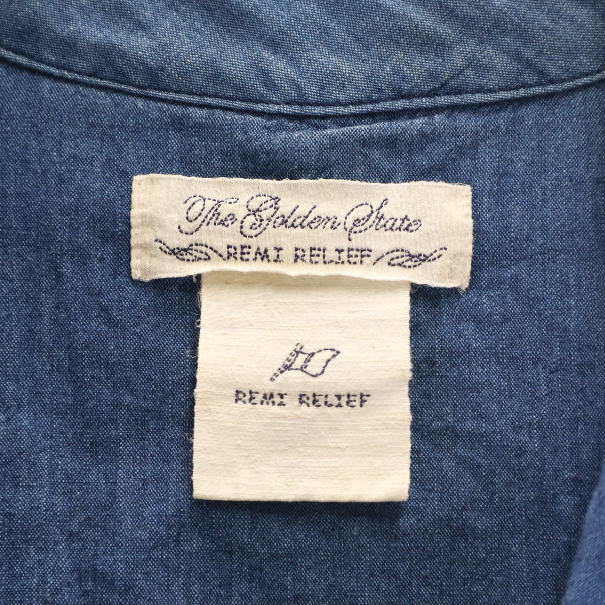 REMI RELIEF レミレリーフ 日本製 シャンブレーシャツ ジャケット M ブルー レディース