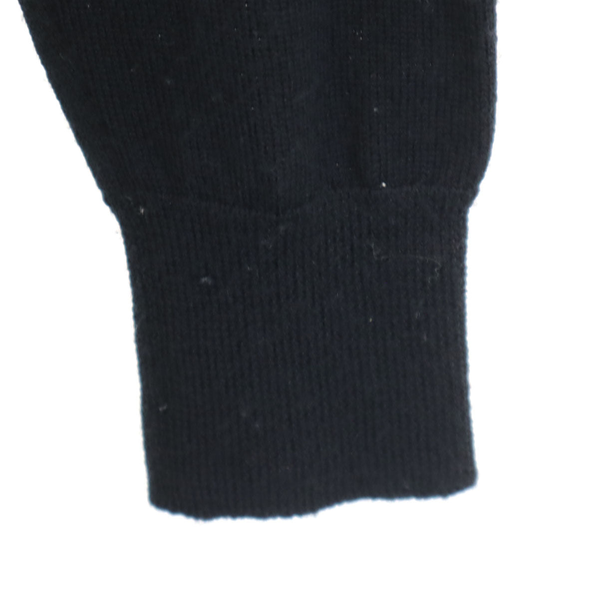 LACOSTE ラコステ 日本製 ウール100% 長袖 Vネック ワンピース 36 ブラック レディース