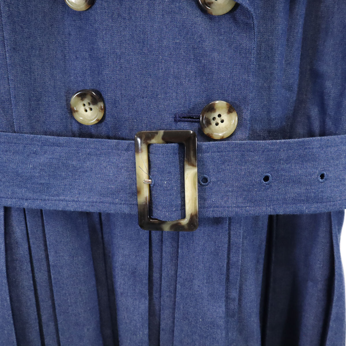 eimy istoire エイミーイストワール ダブル　プリ－ツ切替 コート F ブルー系 レディース