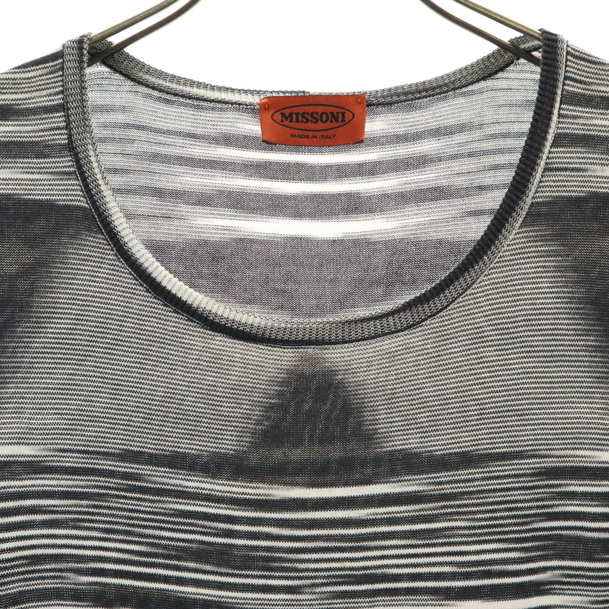 Missoni ミッソーニ イタリア製 総柄 半袖 ワンピース 40 黒系 レディース