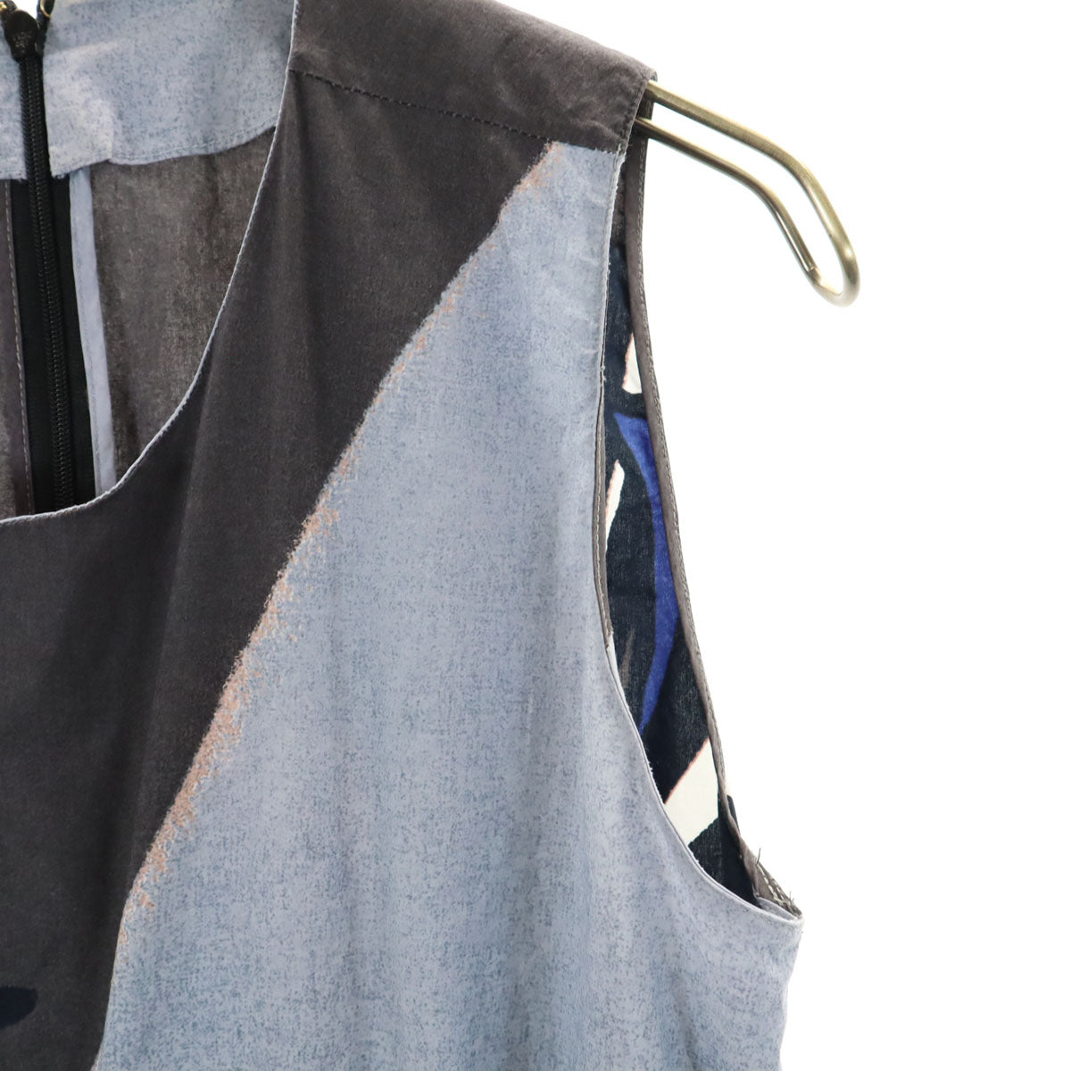 MARNI マルニ イタリア製 花柄 ノースリーブ ワンピース 38 グレー レディース