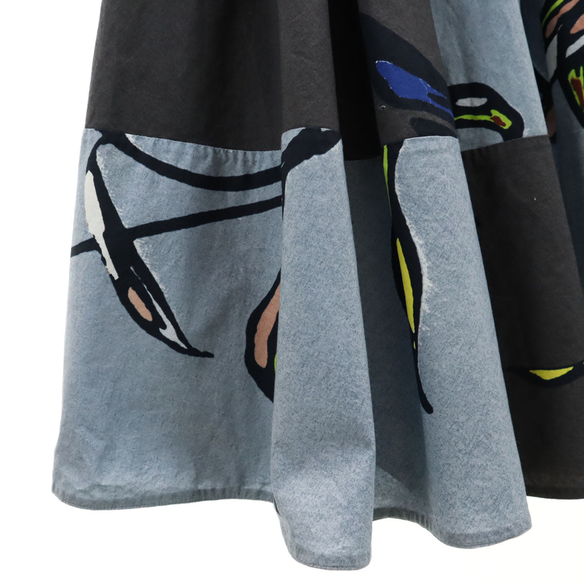 MARNI マルニ イタリア製 花柄 ノースリーブ ワンピース 38 グレー レディース