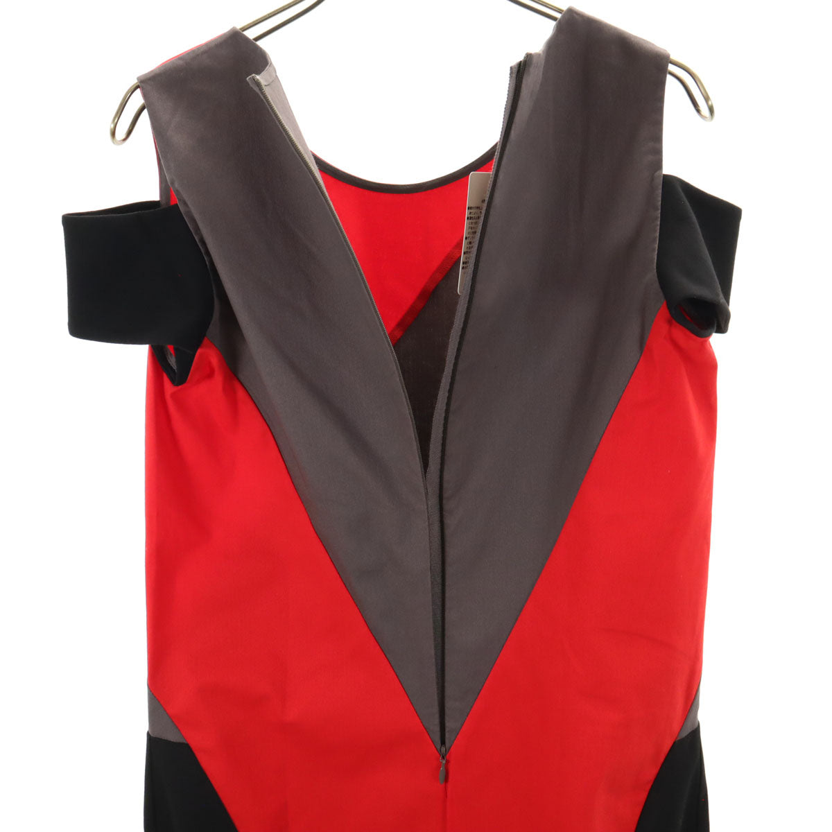 未使用 VIVIENNE TAM ヴィヴィアンタム ノースリーブ ワンピース 0 レッド レディース