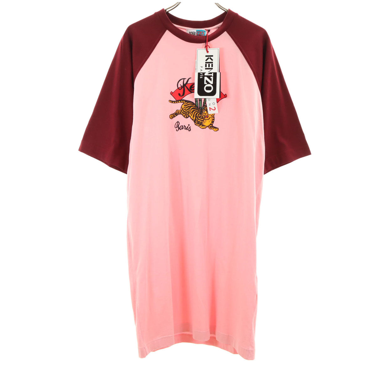 未使用 KENZO ケンゾー MEMENTO COLLECTION 2 ポルトガル製 5分袖 ワンピース M ピンク レディース