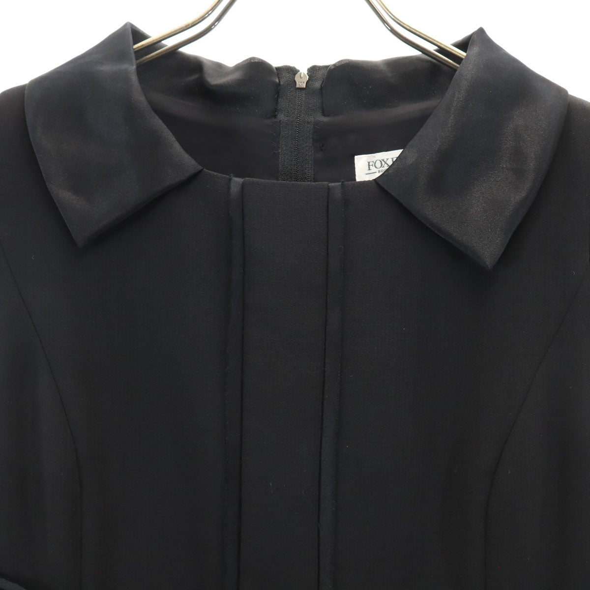 フォクシーブティック 日本製 ノースリーブ ワンピース 38 ブラック レディース