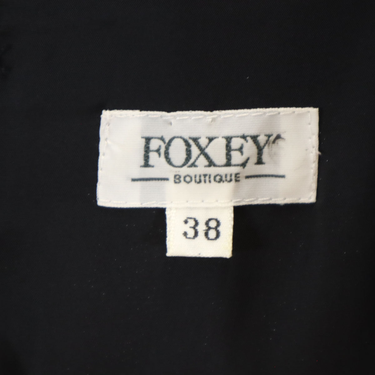 フォクシーブティック 日本製 ノースリーブ ワンピース 38 ブラック レディース