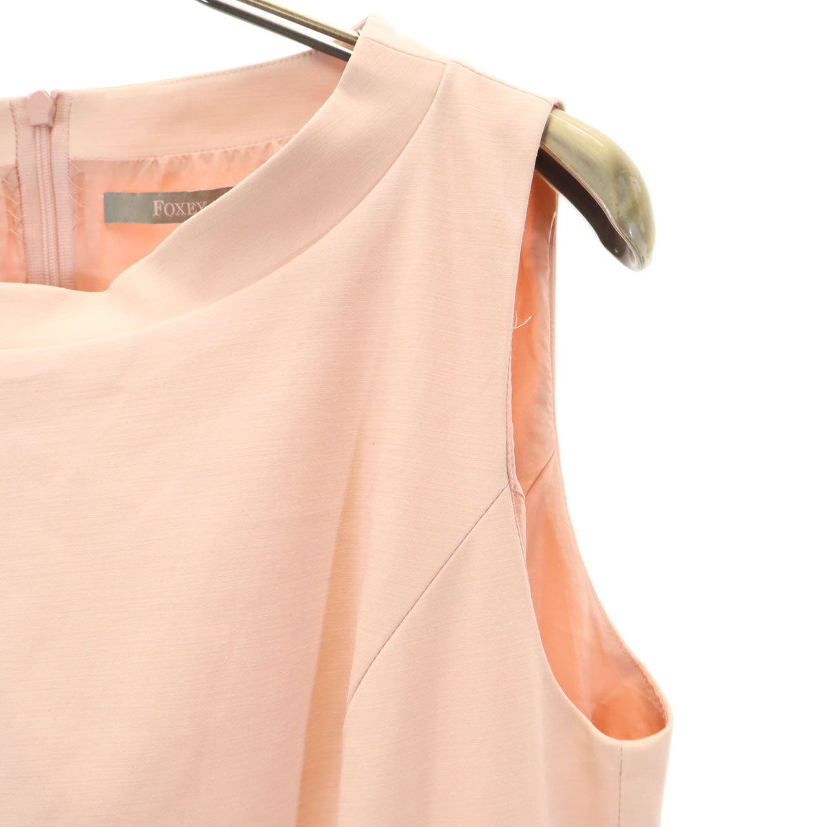FOXEY Classic フォクシークラシック 日本製 ノースリーブ ワンピース 40 ピンク レディース