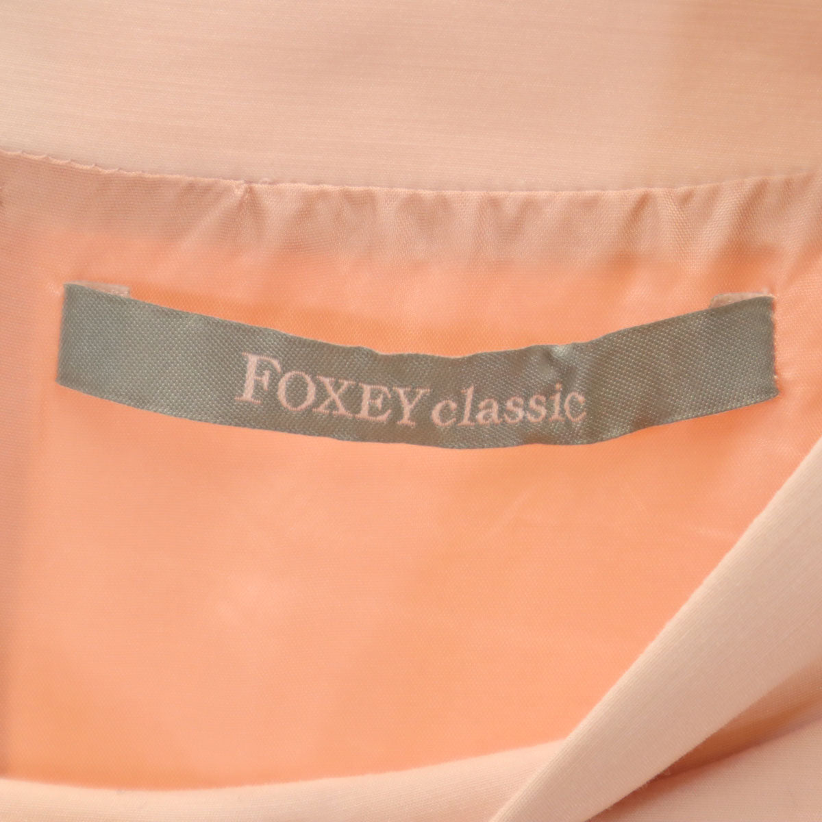 FOXEY Classic フォクシークラシック 日本製 ノースリーブ ワンピース 40 ピンク レディース