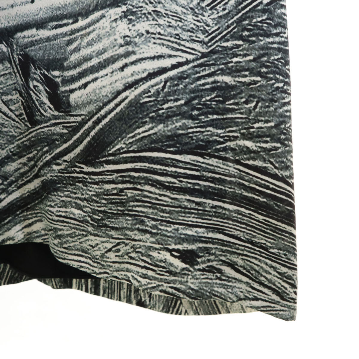 HELMUT LANG ヘルムートラング シルク 総柄 ノースリーブ ワンピース S ブラック レディース