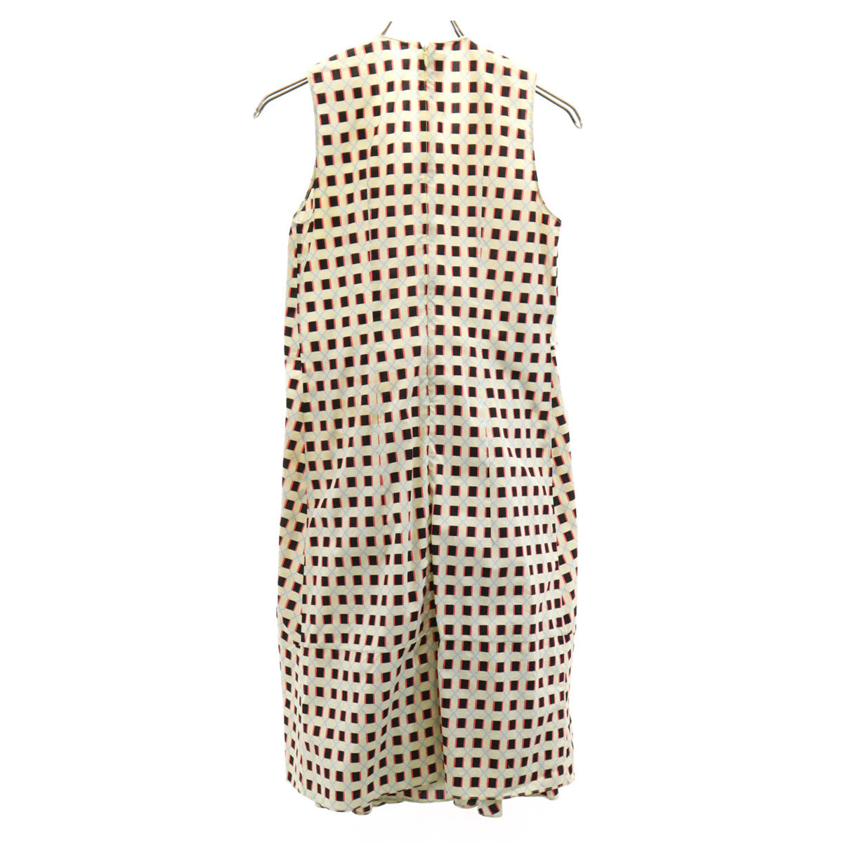 MARNI マルニ イタリア製 総柄 ノースリーブ ワンピース 38 ライトイエロー レディース