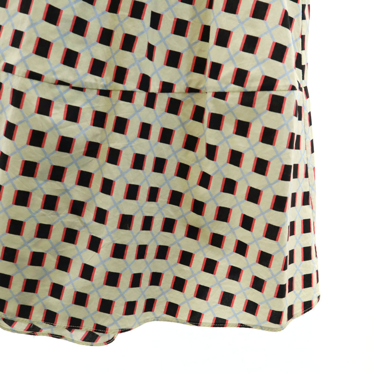 MARNI マルニ イタリア製 総柄 ノースリーブ ワンピース 38 ライトイエロー レディース