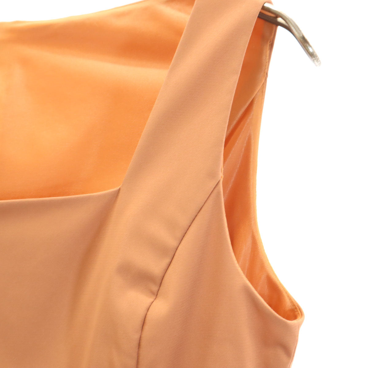 FOXEY NEW YORK フォクシーニューヨーク 日本製 ノースリーブ ワンピース 40 オレンジブラウン レディース