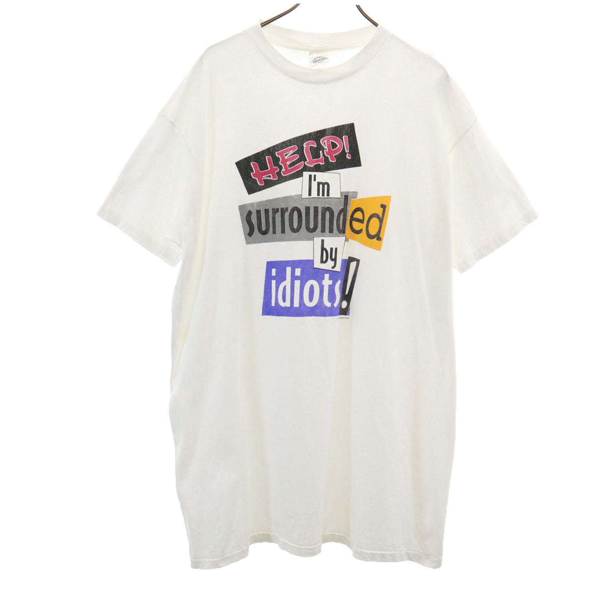 COMMON THREADS 90s USA製 オールド 半袖 ロング Tシャツ ONE SIZE ホワイト ビッグサイズ シングルステッチ メンズ