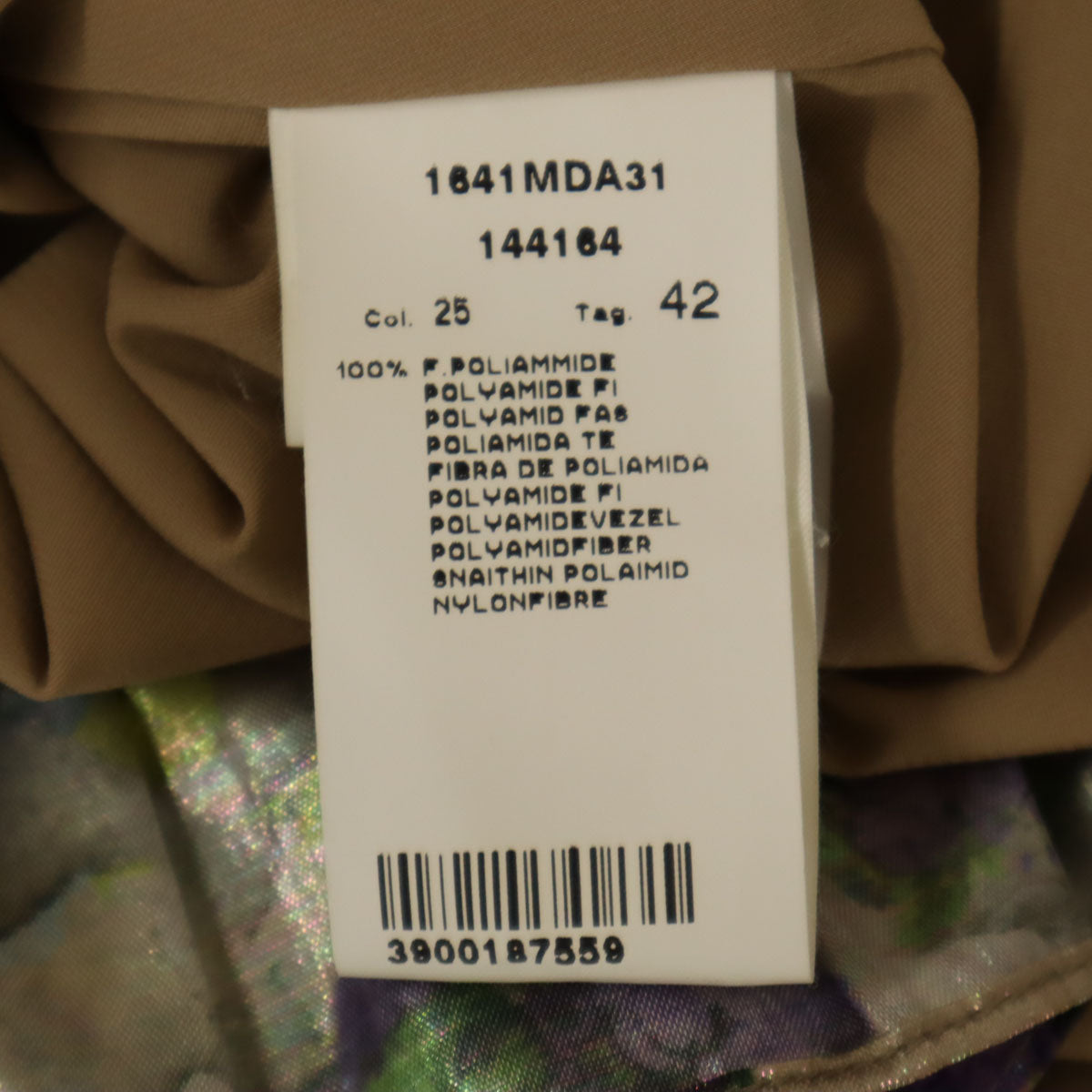 MSGM エムエスジーエム イタリア製 花柄 ノースリーブ ミニワンピース 42 ベージュブラウン レディース