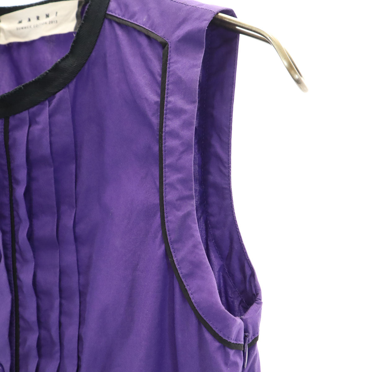 MARNI マルニ ポルトガル製 ノースリーブ ワンピース 36 パープル レディース