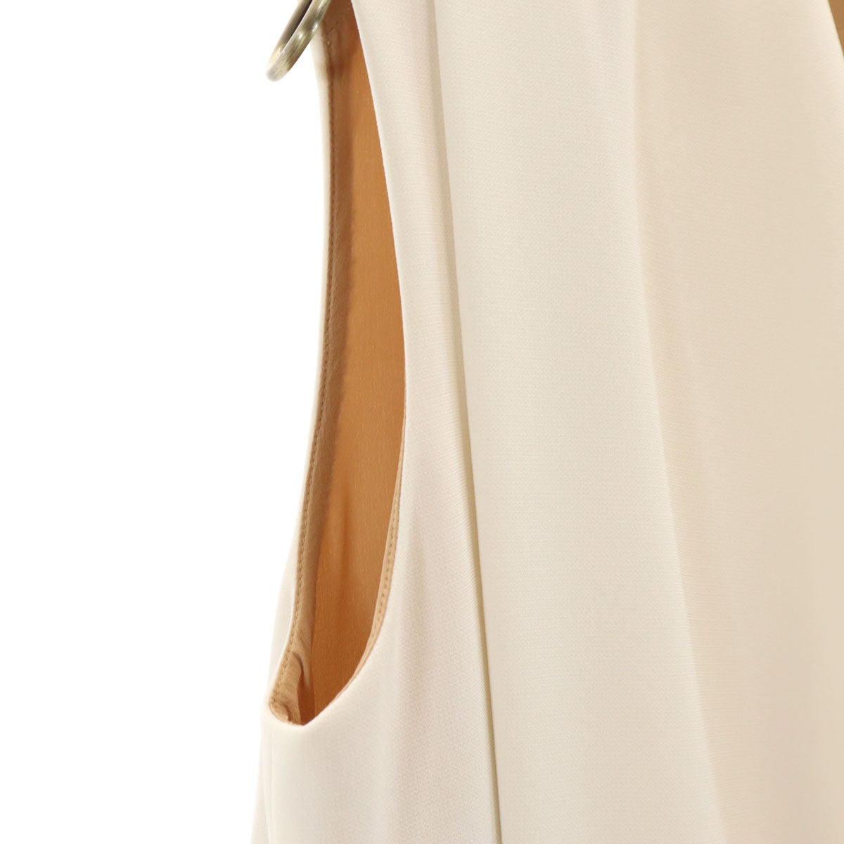 CELINE セリーヌ フランス製 カシクール ロング ベスト 38 アイボリー レディース