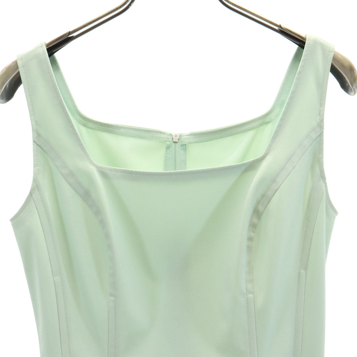 FOXEY NEW YORK フォクシーニューヨーク 日本製 ノースリーブ ワンピース 38 ミント系 レディース