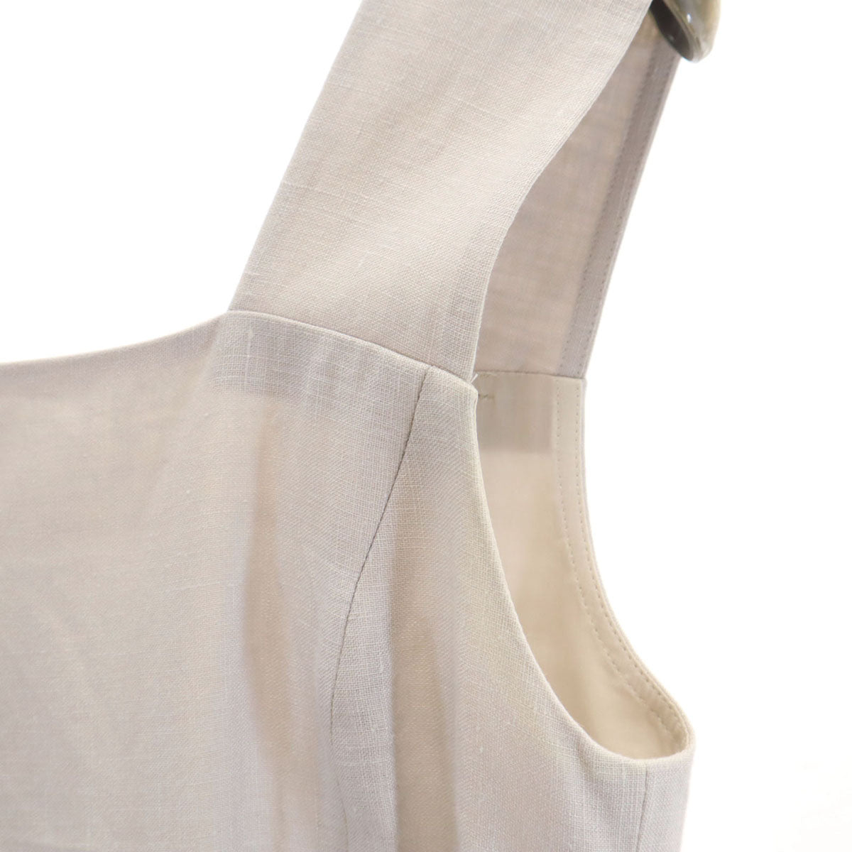 FOXEY フォクシー 日本製 リネン キャミワンピース 38 グレー レース