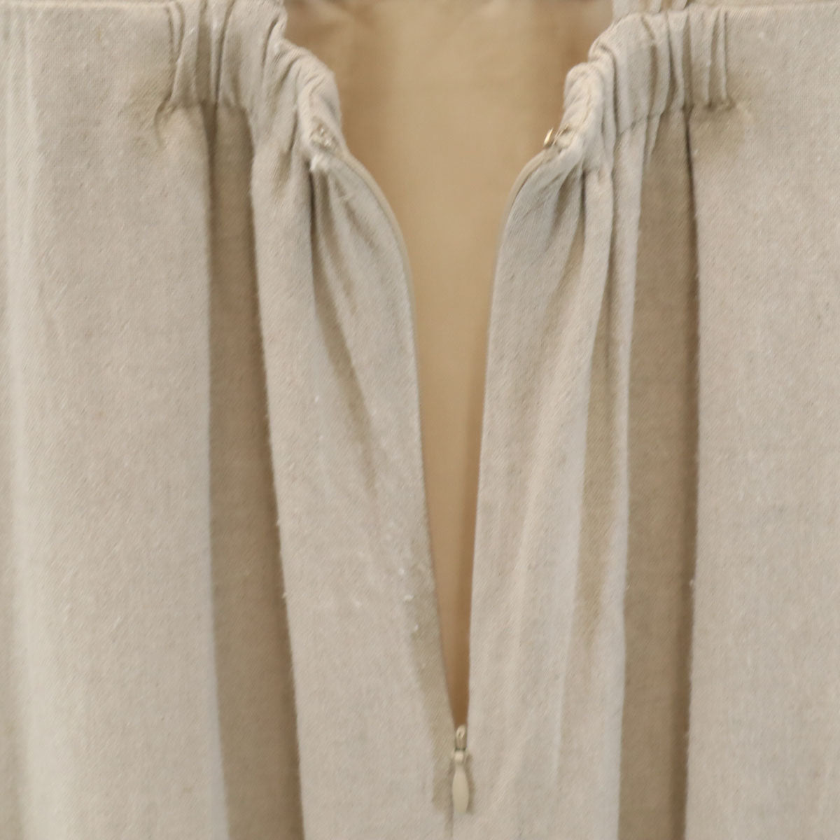 SNIDEL スナイデル 日本製 リネンブレンド ノースリーブ バックリボンマーメイド ロングワンピース 0 ベージュ レディース