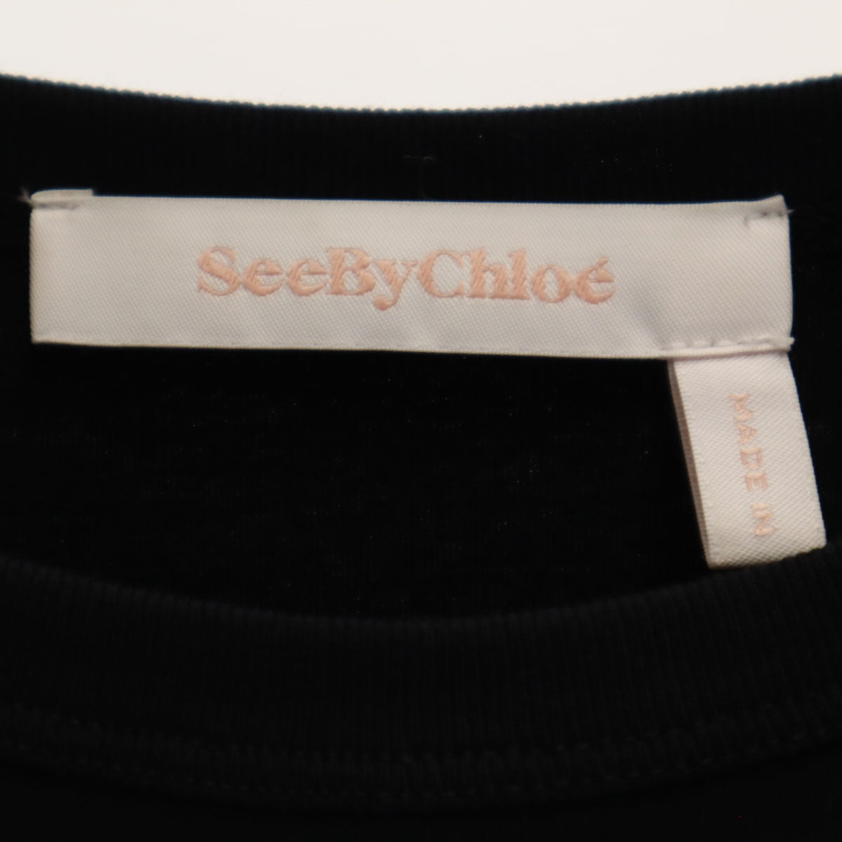 SEE BY CHLOE シーバイクロエ フレンチスリーブ ワンピース M 黒 フリル袖 レディース