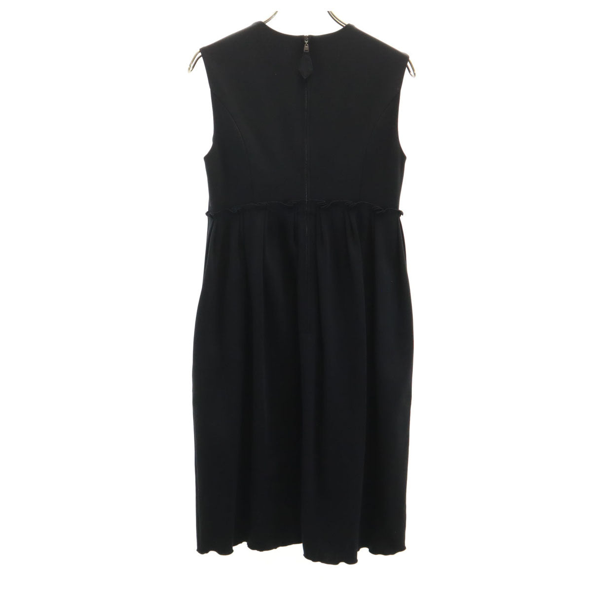FOXEY NEW YORK フォクシーニューヨーク 日本製 ノースリーブ ワンピース 38 黒 レディース