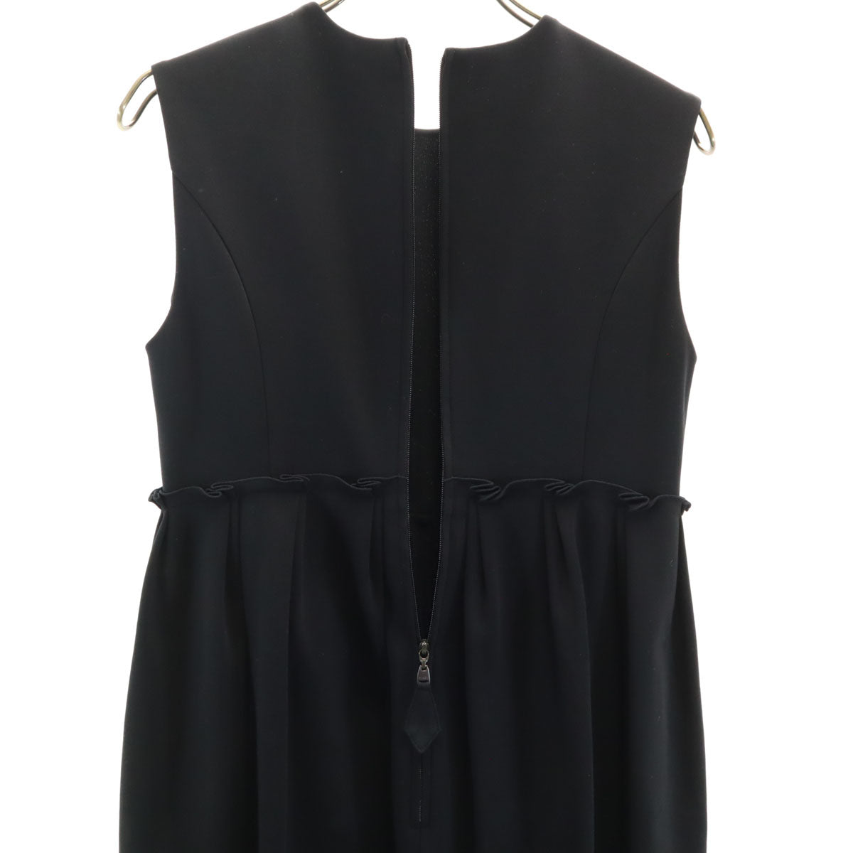 FOXEY NEW YORK フォクシーニューヨーク 日本製 ノースリーブ ワンピース 38 黒 レディース