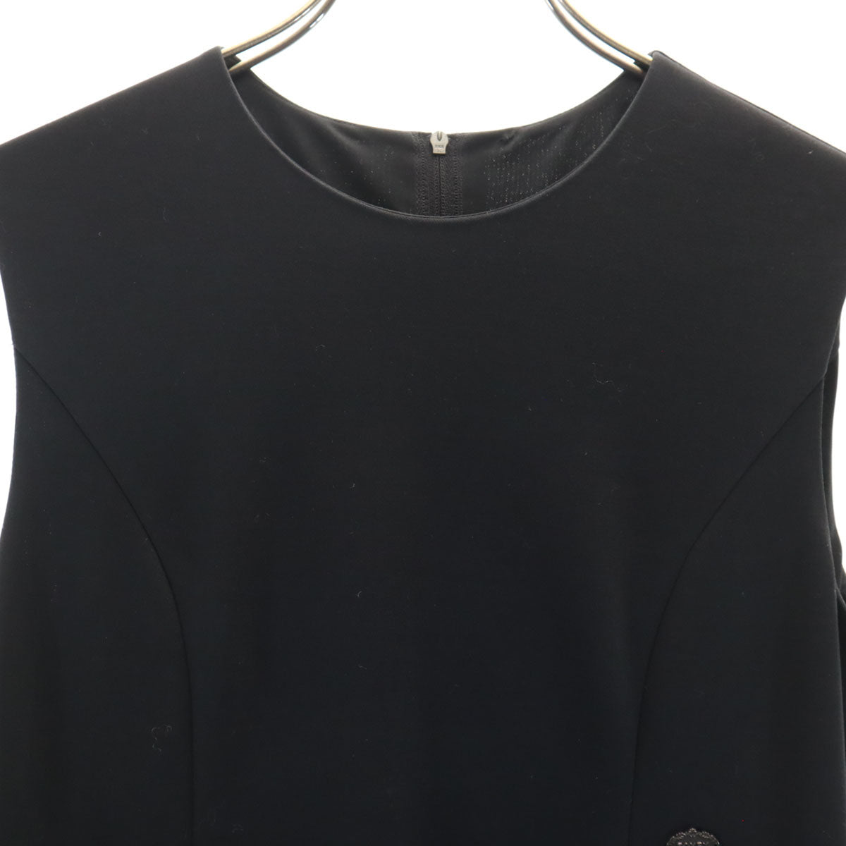 FOXEY NEW YORK フォクシーニューヨーク 日本製 ノースリーブ ワンピース 38 黒 レディース