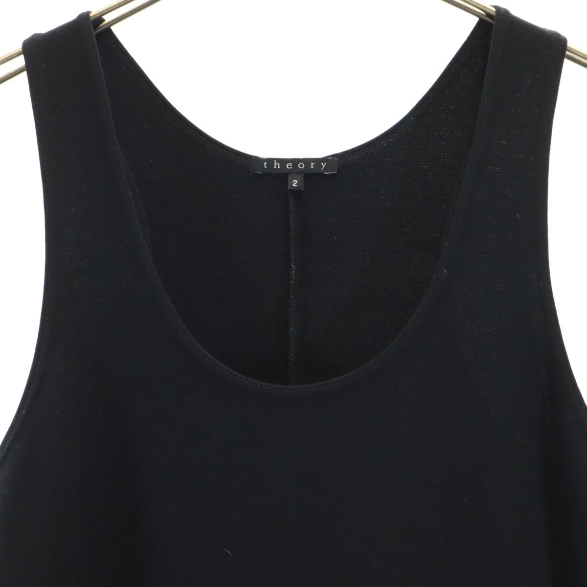 theory セオリー USA製 ノースリーブ ミニワンピース 2 ブラック レディース