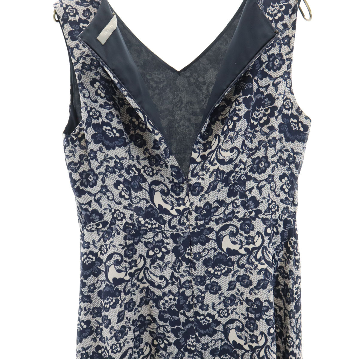 theory luxe セオリーリュクス レース柄 ノースリーブ 膝丈ワンピース  グレー レディース