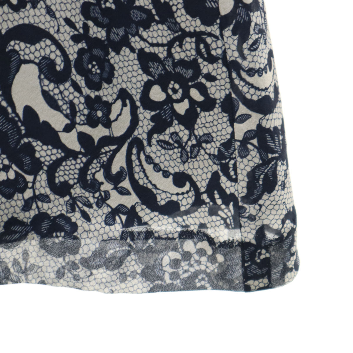 theory luxe セオリーリュクス レース柄 ノースリーブ 膝丈ワンピース  グレー レディース