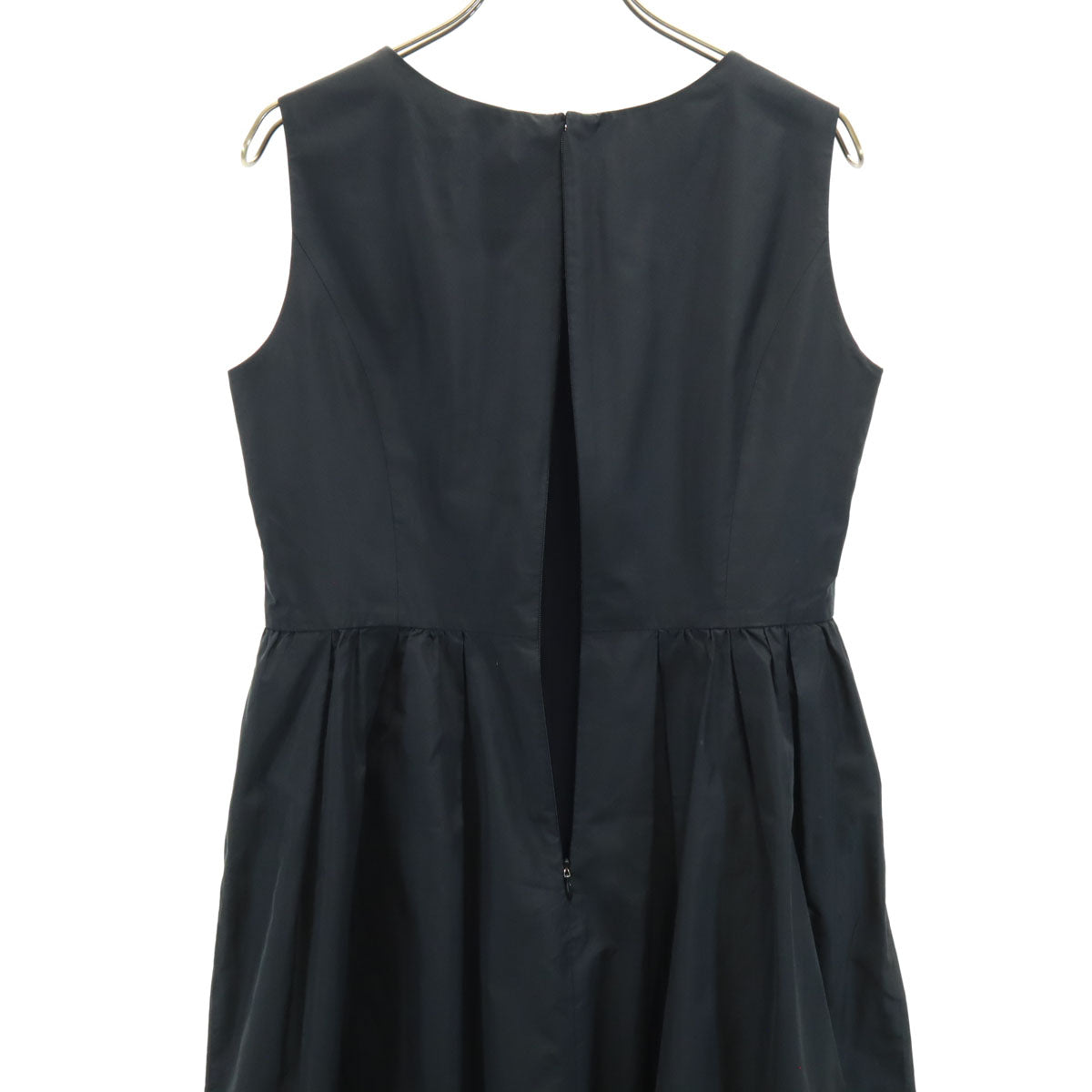 UNITED ARROWS ユナイテッドアローズ 日本製 ノースリーブ 膝丈ワンピース 40 ブラック レディース