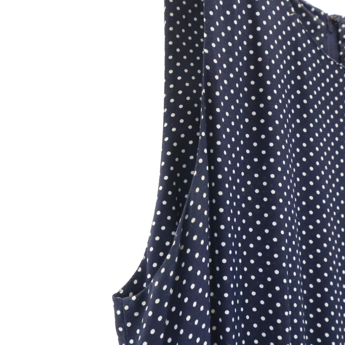 Brooks Brothers ブルックスブラザーズ 90s オールド ドット柄 ノースリーブ ワンピース 6 ネイビー 水玉 レディース