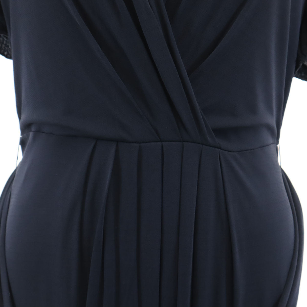 MAX MARA マックスマーラ 半袖 ロングワンピース M ネイビー レディース