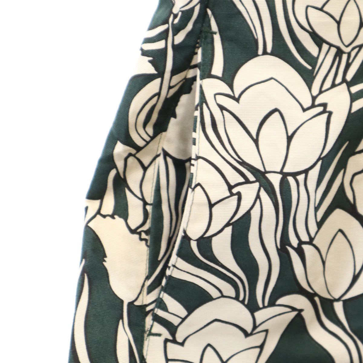 S Max Mara エスマックスマーラ 総柄 ノースリーブ ワンピース 36 グリーン系 レディース