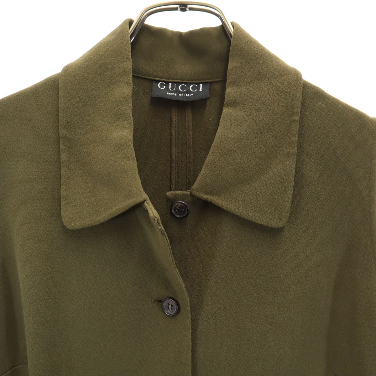 GUCCI グッチ イタリア製 ノースリーブ ワンピース カーキ レディース