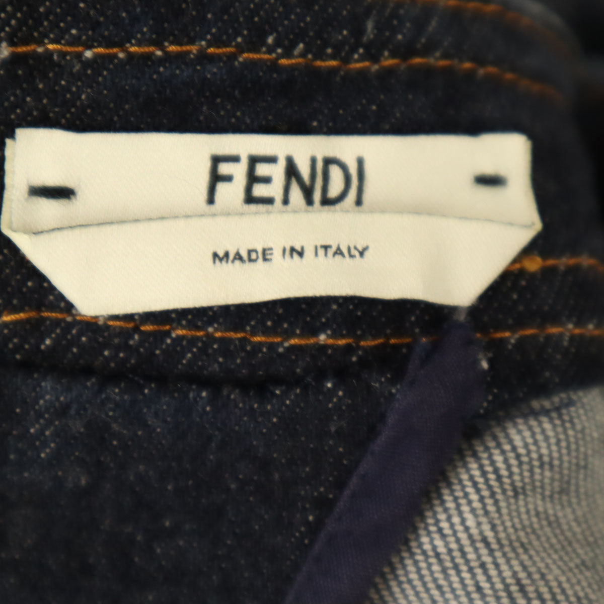 FENDI フェンディ イタリア製 半袖 デニム ミニワンピース 40 インディゴ レディース