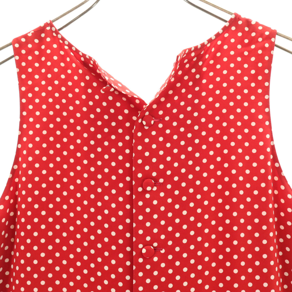 PINK HOUSE ピンクハウス 水玉 ノースリーブ ロングワンピース レッド系 レディース