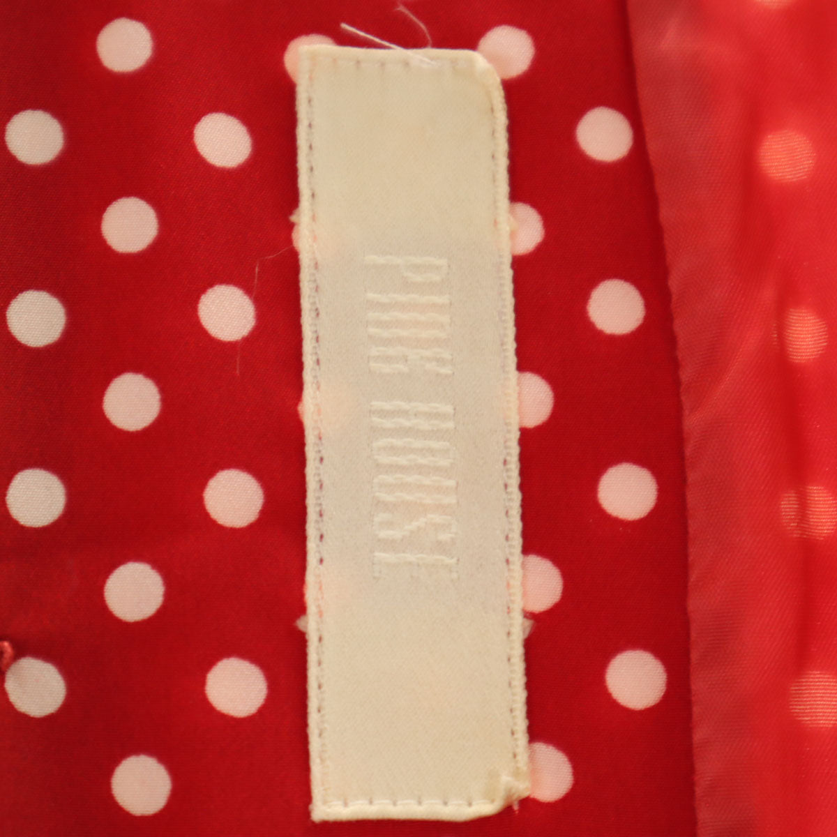 PINK HOUSE ピンクハウス 水玉 ノースリーブ ロングワンピース レッド系 レディース