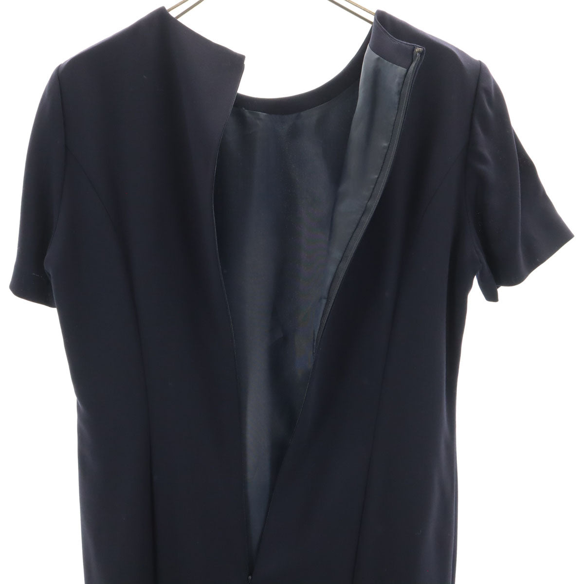 Burberrys バーバリーズ 90s ウール オールド 半袖 ワンピース 11 ダークネイビー レディース