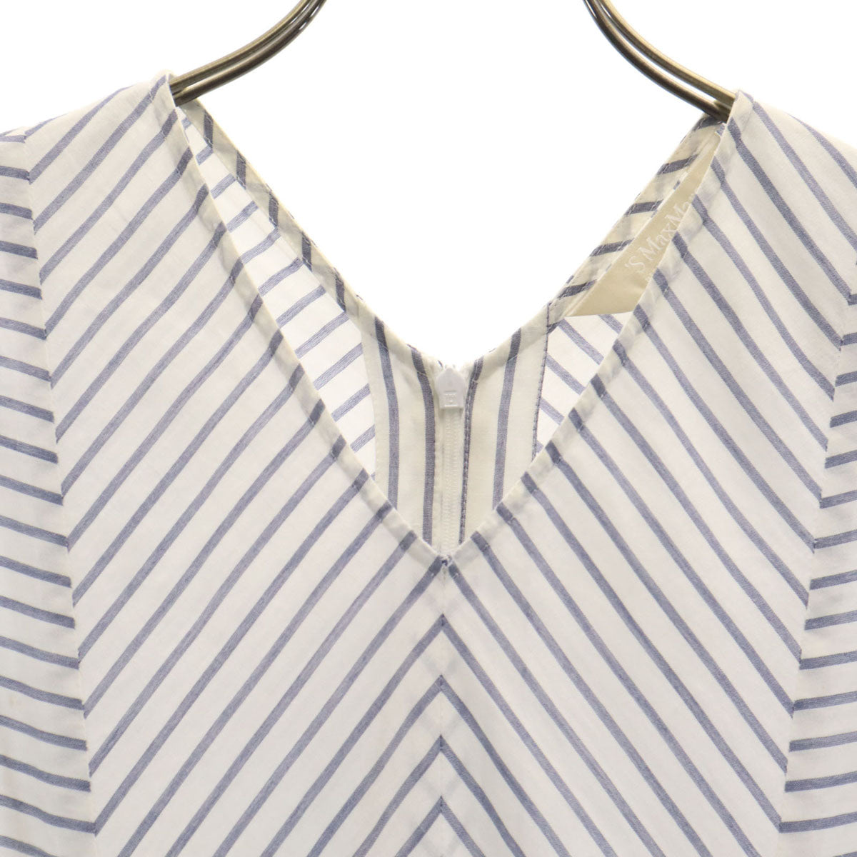 S Max Mara エスマックスマーラ リネンブレンド ノースリーブ ワンピース 40 白系 レディース