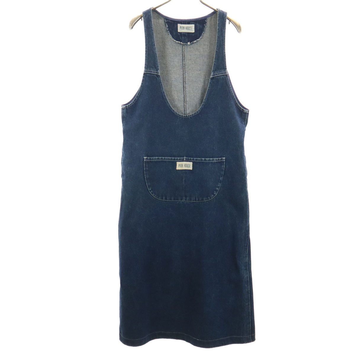 PINK HOUSE ピンクハウス デニム ジャンパースカート インディゴブルー ジーンズ ワンピース レディース