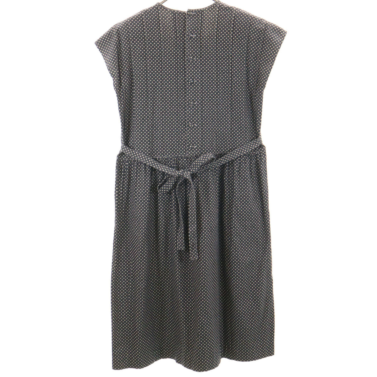 PINK HOUSE ピンクハウス ドット柄 フレンチスリーブ ワンピース グレー系 水玉 レディース