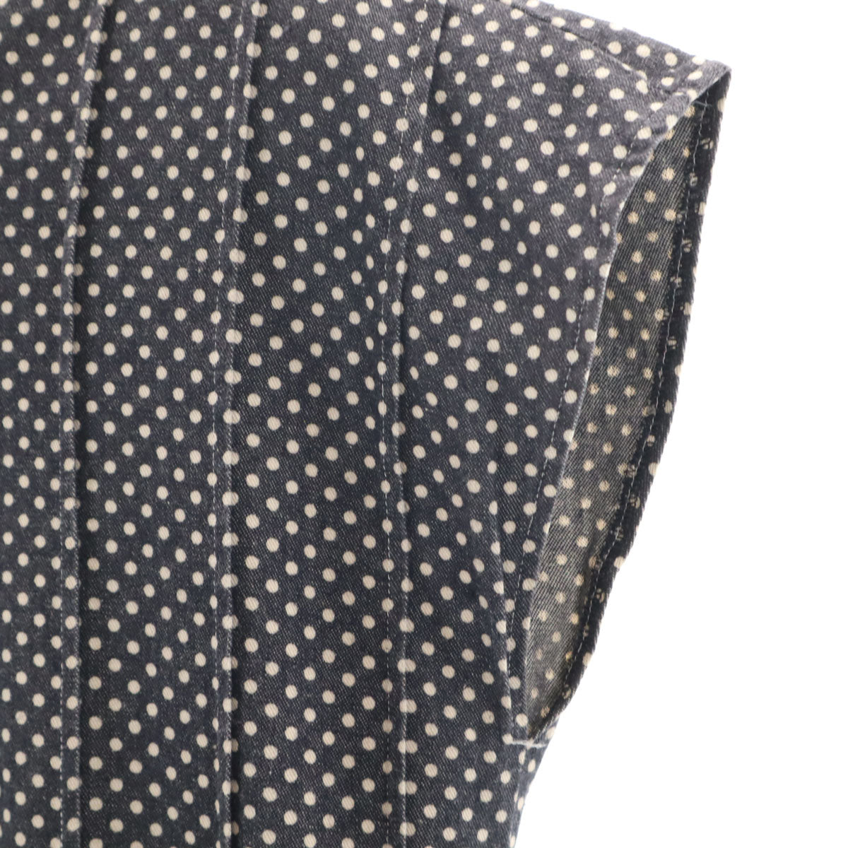 PINK HOUSE ピンクハウス ドット柄 フレンチスリーブ ワンピース グレー系 水玉 レディース