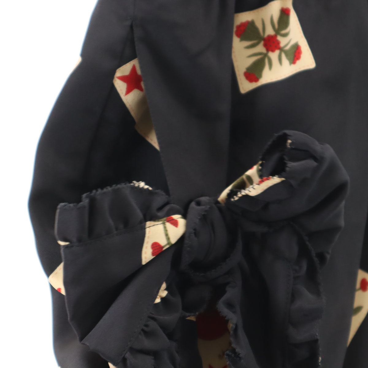 PINK HOUSE ピンクハウス 花柄 フレンチスリーブ ワンピース ブラック レディース