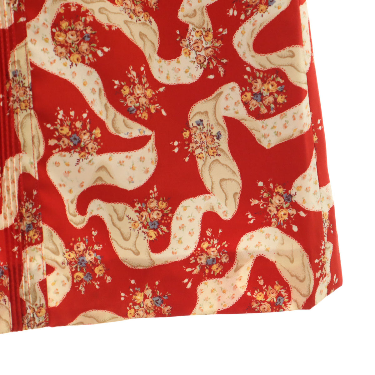 PINK HOUSE ピンクハウス 花柄 フレンチスリーブ ワンピース レッド レディース