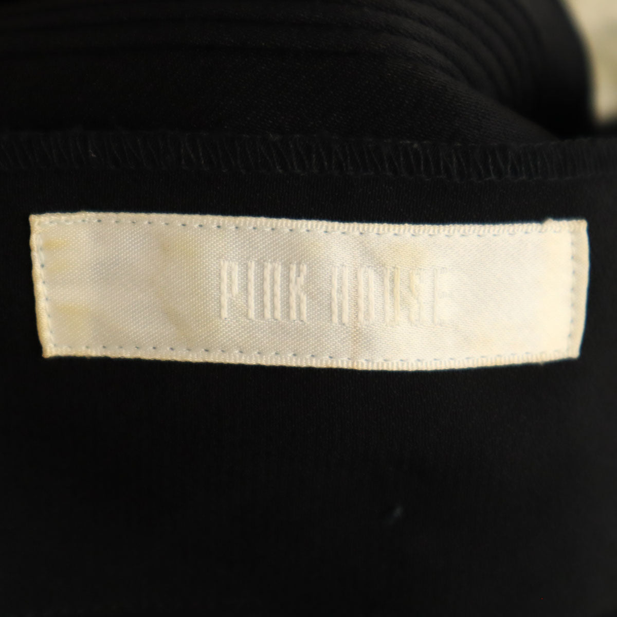 PINK HOUSE ピンクハウス フレンチスリーブ レース襟 ワンピース ブラック レディース